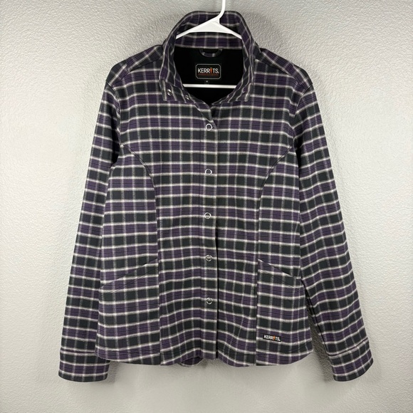 Kerrits Highlander Flannel Barn Jacket - Blackberry Plaid - Picture 12 of 15